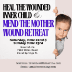 A poster for a healing retreat for women.